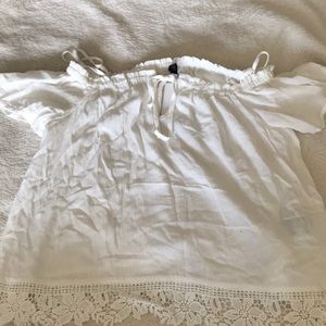 H&M white lace off shoulder top
